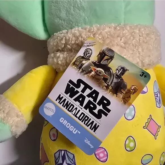 NWT Star Wars The Mandalorian Grogu Baby Yoda Plush 8" Soft toy in Easter outfit - Picture 4 of 5